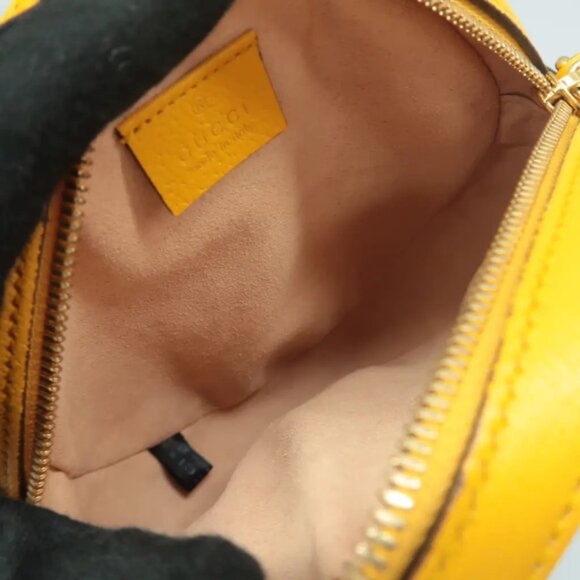 100% Authentic GUCCI Dionysus Yellow&Brown Canvas Shoulder Bag - Picture 9 of 12